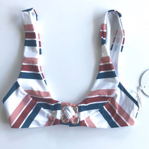 Striped Multicolor Bikini Top